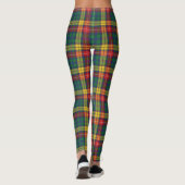 Clan Buchanan Scottish Pset Red Green Yellow Leggings (Achterkant)
