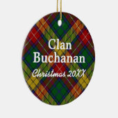 Clan Buchanan Scottish Tartan Keramisch Ornament (Rechts)