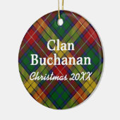 Clan Buchanan Scottish Tartan Keramisch Ornament (Links)