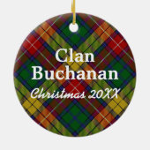 Clan Buchanan Scottish Tartan Keramisch Ornament (Achterkant)