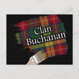 Clan Buchanan Scottish Tartan Paint Brush Briefkaart