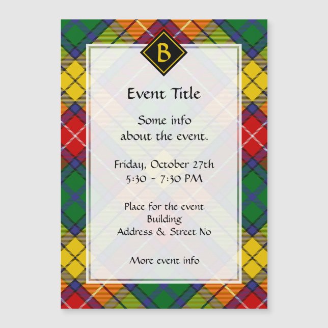 Clan Buchanan Tartan (Voorkant)