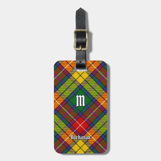 Clan Buchanan Tartan Bagagelabel (Voorkant verticaal)