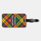 Clan Buchanan Tartan Bagagelabel (Achterkant horizontaal)