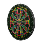 Clan Buchanan Tartan Dartbord (Voorkant Rechts)