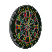 Clan Buchanan Tartan Dartbord (Voorkant Links)