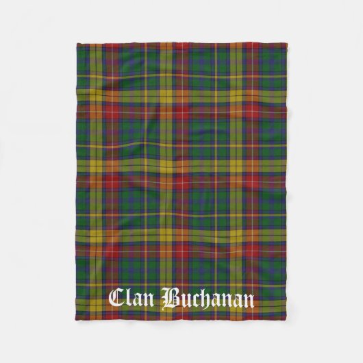 Clan Buchanan Tartan Fleece Blanket Deken (Voorkant)
