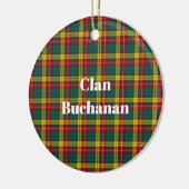 Clan Buchanan Tartan Keramisch Ornament (Links)