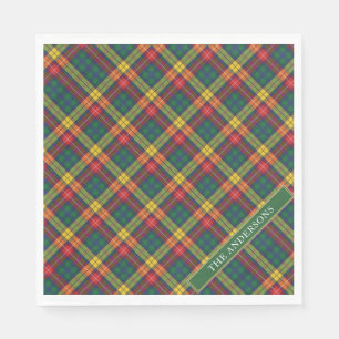 Clan Buchanan Tartan Pset personaliseren Servet