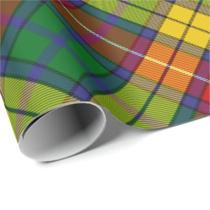 Clan Buchanan Tartan Rotated Wrapping Paper Cadeaupapier