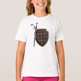 Clan Buchanan Tartan Scottish Shield & Sword T-shirt