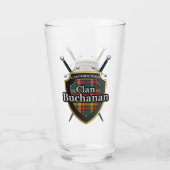 Clan Buchanan Tartan Shield Glas (Achterkant)