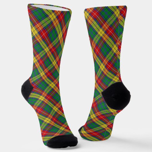 Clan Buchanan Tartan Sokken (Gebogen)