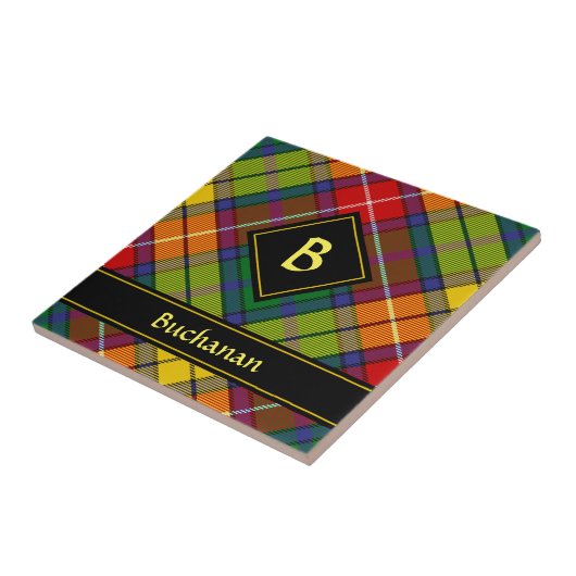 Clan Buchanan Tartan Tegeltje (Zijkant)