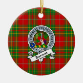 Clan Burnett Ancient Badge Tartan Keramisch Ornament (Voorkant)