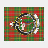 Clan Burnett Ancient Tartan Pset Fleece Deken (Voorkant (Horizontaal))