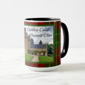Clan Burnett Crathes Castle Tartan Photo Mug (Devant droit)
