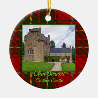 Clan Burnett Crathes Castle & Tartan Xmas Foto Keramisch Ornament