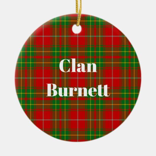 Clan Burnett Oude Tartan Keramisch Ornament (Voorkant)