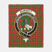 Clan Burnett Tartan Pset Fleece Deken (Voorkant)