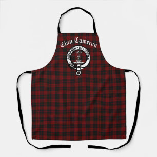 Clan Cameron Crest Badge en Tartan Schort