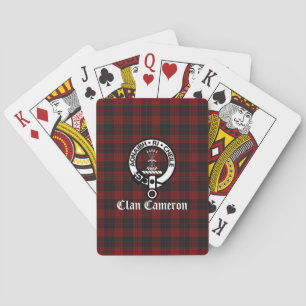 Clan Cameron Crest Badge & Tartan Pokerkaarten