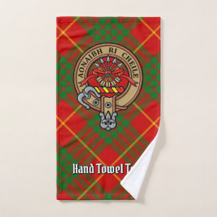 Clan Cameron Crest over Tartan Bad Handdoek
