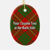 Clan Cameron Crest over Tartan Keramisch Ornament (Achterkant)