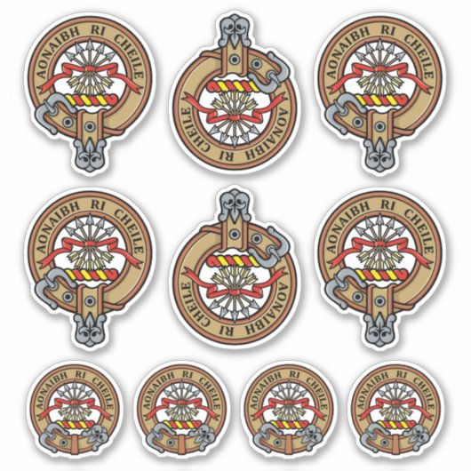 Clan Cameron Crest Sticker Set (Voorkant)