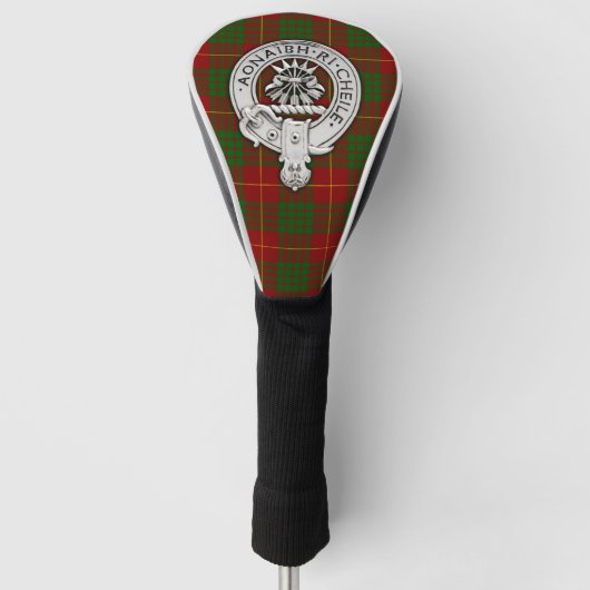 Clan Cameron Crest & Tartan Golfheadcover (Voorkant)