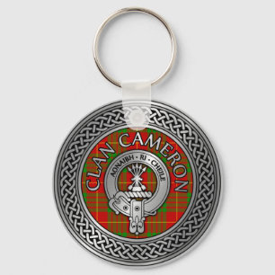 Clan Cameron Crest & Tartan Knot Sleutelhanger