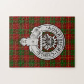 Clan Cameron Crest & Tartan Legpuzzel (Horizontaal)