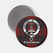 Clan Cameron Crest & Tartan Magneet (Voorkant / Achterkant)