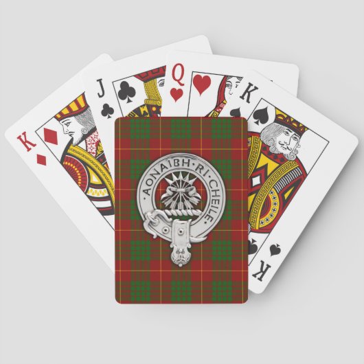 Clan Cameron Crest & Tartan Pokerkaarten (Achterkant)