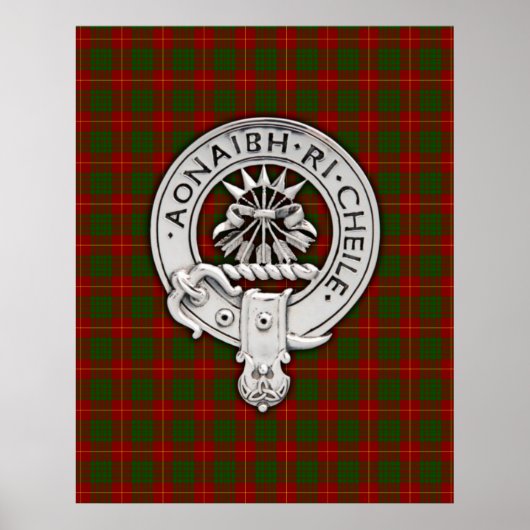 Clan Cameron Crest & Tartan Poster (Voorkant)