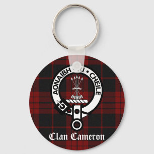 Clan Cameron Crest & Tartan Sleutelhanger