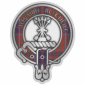 Clan Cameron Lochiel Tartan Crest Sticker (Voorkant)