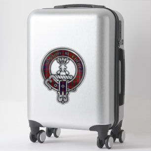 Clan Cameron Lochiel Tartan Crest Sticker