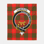 Clan Cameron Modern Tartan Pset Fleece Deken (Voorkant)