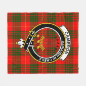 Clan Cameron Modern Tartan Pset Fleece Deken (Voorkant (Horizontaal))
