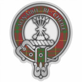 Clan Cameron Tartan Crest Sticker (Devant)