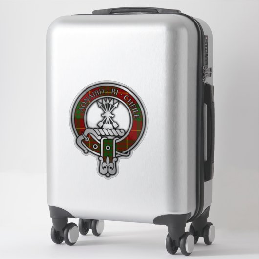 Clan Cameron Tartan Crest Sticker (Sur valise)