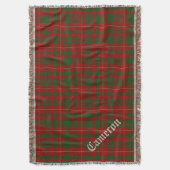 Clan Cameron Tartan Pset Custom Throw Blanket Deken (Voorkant Verticaal)
