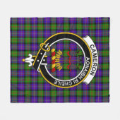 Clan Cameron Tartan Pset Fleece Deken (Voorkant (Horizontaal))