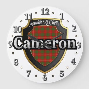 Clan Cameron Tartan Scottish Dream Clock Grote Klok