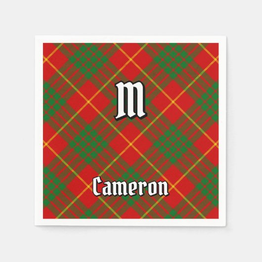 Clan Cameron Tartan Servet (Voorkant)