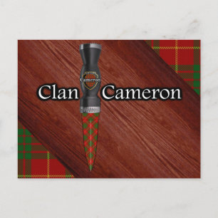 Clan Cameron Tartan Sgian Dubh Blade Briefkaart