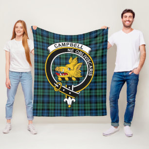Clan Campbell Ancient Tartan Pset Fleece Deken
