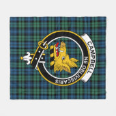 Clan Campbell Ancient Tartan Pset Fleece Deken (Voorkant (Horizontaal))