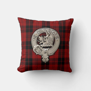 Clan Campbell Crest & Armaddie Tartan Kussen